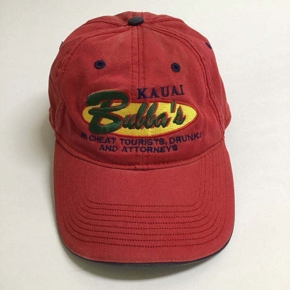 Bubba's Kauai Hawaii Hat Cheat Cap Ouray Sportswear Adjusts 100% Cotton Retro